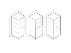 Vicco R-Line Küchenblock Anthrazit Hochglanz/Weiß 180 cm ohne Arbeitsplatte ohne E-Geräte
