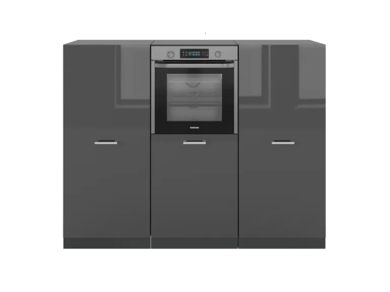 Vicco R-Line Küchenblock Anthrazit Hochglanz/Anthrazit 180 cm ohne Arbeitsplatte ohne E-Geräte