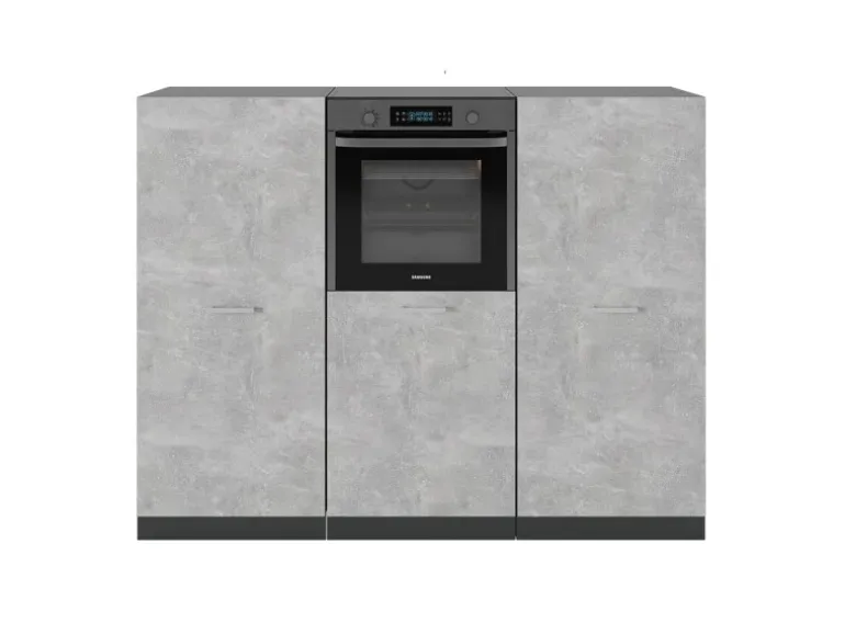 Vicco R-Line Küchenblock Beton/Anthrazit 180 cm ohne Arbeitsplatte ohne E-Geräte