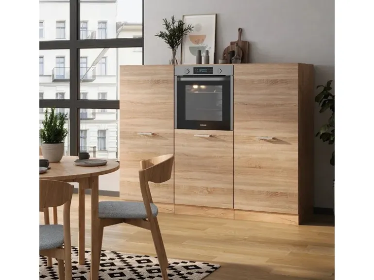 Vicco R-Line Küchenblock Sonoma/Goldkraft Eiche 180 cm ohne Arbeitsplatte ohne E-Geräte