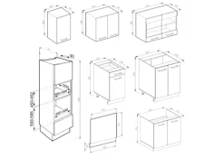 Vicco R-Line Küchenzeile Goldkraft Eiche/Anthrazit 300 cm mit HochschrankAP Eiche ohne E-Geräte