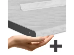 Vicco R-Line Singleküche Anthrazit Landhaus/Anthrazit 160 cm AP Marmor ohne E-Geräte