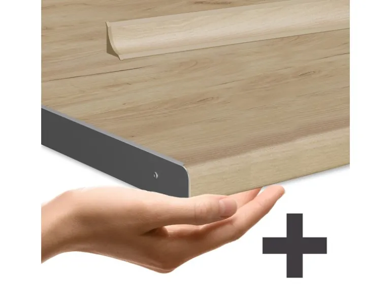 Vicco R-Line Singleküche Weiß Hochglanz/Goldkraft Eiche 140 cm AP Eiche ohne E-Geräte