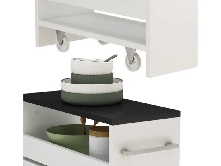 Vicco Rollregal Rivo Weiß/Anthrazit 20x85 cm