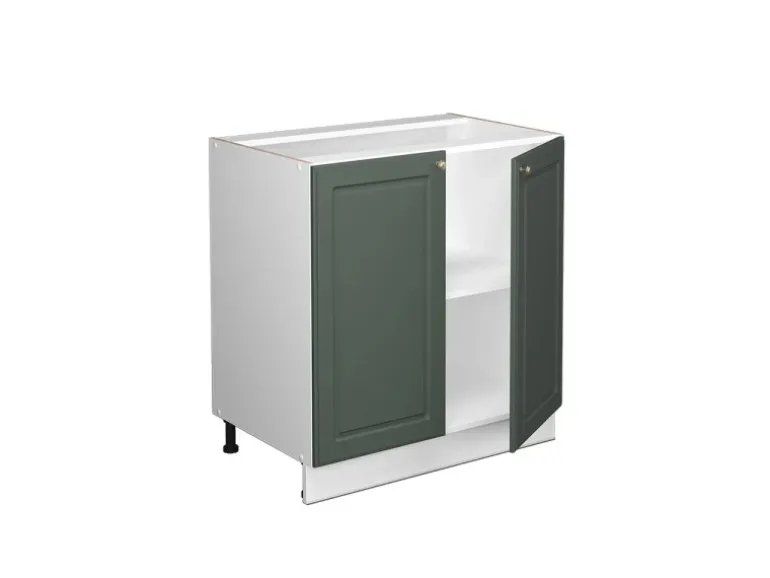 Vicco Spülenunterschrank Fame-Line Grün-Gold Landhaus/Weiß 80 cm mit Regal AP Anthrazit