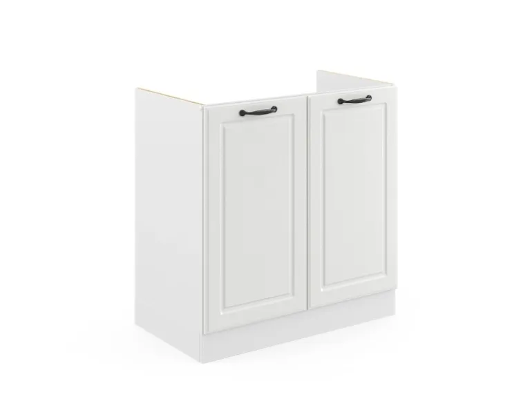Vicco Spülenunterschrank R-Line Weiß Landhaus/Weiß 80 cm ohne Arbeitsplatte