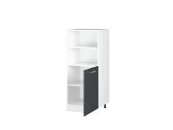 Vicco Vorratsschrank R-Line Herdschrank Schwarz Beton/Weiß 60 cm