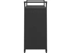 vidaXL Barwagen mit Schublade Schwarz 100x45x97 cm Poly Rattan
