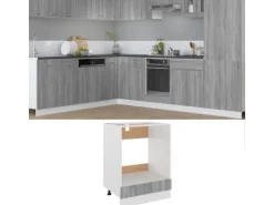 vidaXL Herdumbauschrank Grau Sonoma 60x46x81,5 cm Holzwerkstoff