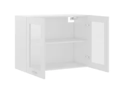 vidaXL Hängeglasschrank Weiß 80x31x60 cm Holzwerkstoff