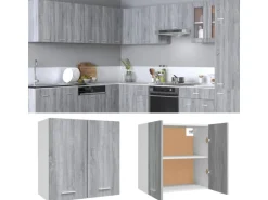 vidaXL Hängeschrank Grau Sonoma 60x31x60 cm Holzwerkstoff