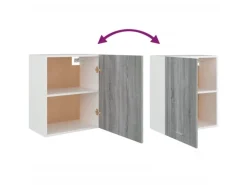 vidaXL Hängeschrank Grau Sonoma 50x31x60 cm Holzwerkstoff