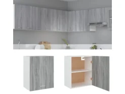 vidaXL Hängeschrank Grau Sonoma 50x31x60 cm Holzwerkstoff