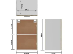 vidaXL Hängeschrank Lyon Sonoma-Eiche 39,5x31x60 cm Holzwerkstoff 801255