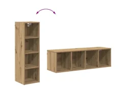 vidaXL Hängeschrank mit Speicher Riga Artisan-Eiche 30 x 29,5 x 100 cm 884465