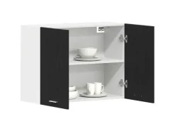 vidaXL Hängeschrank mit Tür Riga Schwarz Eichen-Optik 80 x 31 x 60 cm 863144