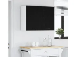 vidaXL Hängeschrank mit Tür Riga Schwarz Eichen-Optik 80 x 31 x 60 cm 863144
