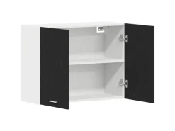 vidaXL Hängeschrank mit Tür Riga Schwarz Eichen-Optik 80 x 31 x 60 cm 863144