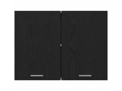 vidaXL Hängeschrank mit Tür Riga Schwarz Eichen-Optik 80 x 31 x 60 cm 863144