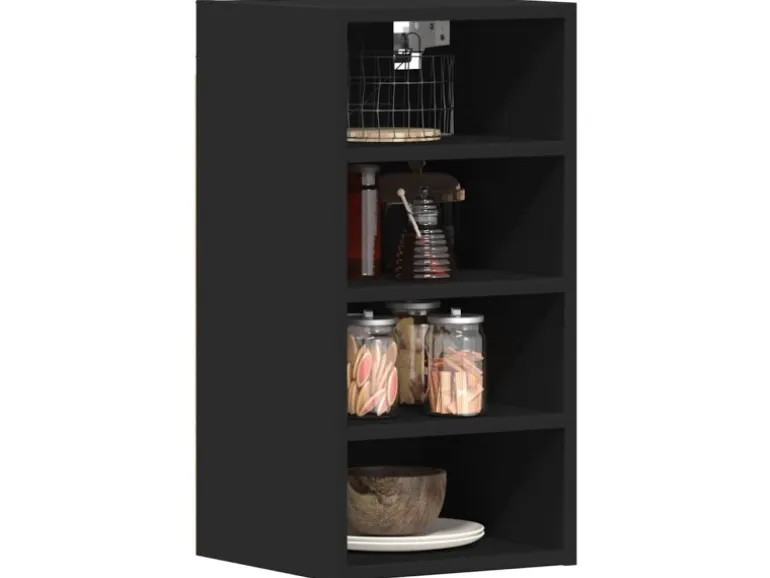 vidaXL Hängeschrank Riga Schwarz 30x29,5x60 cm Holzwerkstoff 854167