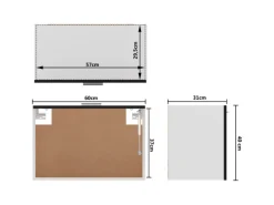 vidaXL Hängeschrank Schwarz 60x31x40 cm Holzwerkstoff