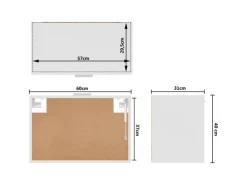 vidaXL Hängeschrank Weiß 60x31x40 cm Holzwerkstoff