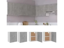 vidaXL Hängeschränke 2 Stk Betongrau 50x31x60 cm Holzwerkstoff