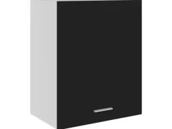 vidaXL Hängeschränke 2 Stk Schwarz 50x31x60 cm Holzwerkstoff