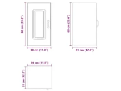 vidaXL Küchen-Hängeschrank Kalmar Sonoma-Eiche Holzwerkstoff 853540