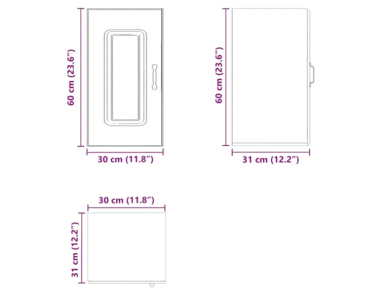vidaXL Küchen-Hängeschrank Kalmar Sonoma-Eiche Holzwerkstoff 853540