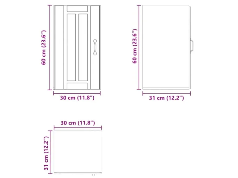 vidaXL Küchen-Hängeschrank Lucca Braun Eichen-Optik Holzwerkstoff 853784