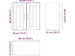 vidaXL Küchen-Hängeschrank Lucca Hochglanz-Weiß Holzwerkstoff 853819