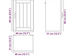 vidaXL Küchen-Hängeschrank Lucca Weiß Holzwerkstoff 853787