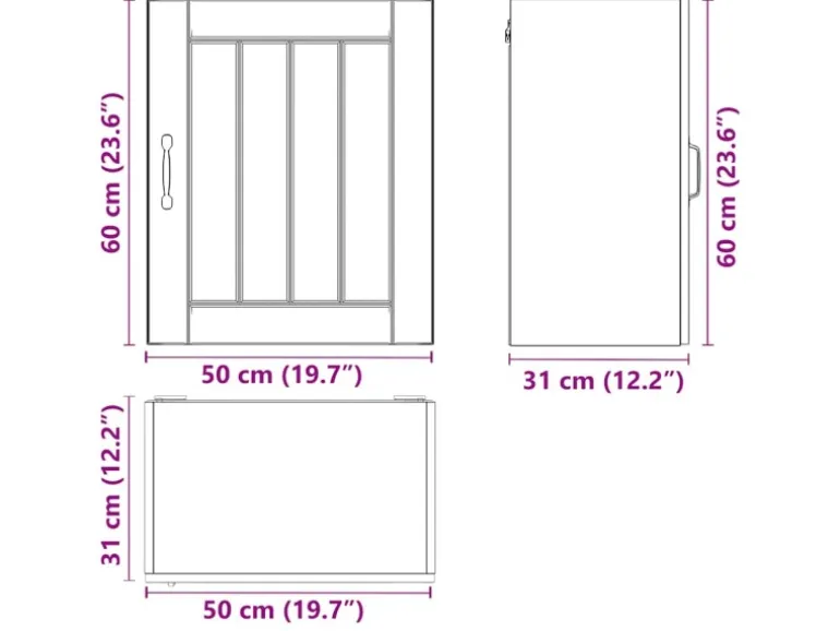 vidaXL Küchen-Hängeschrank Lucca Sonoma-Eiche Holzwerkstoff 853803