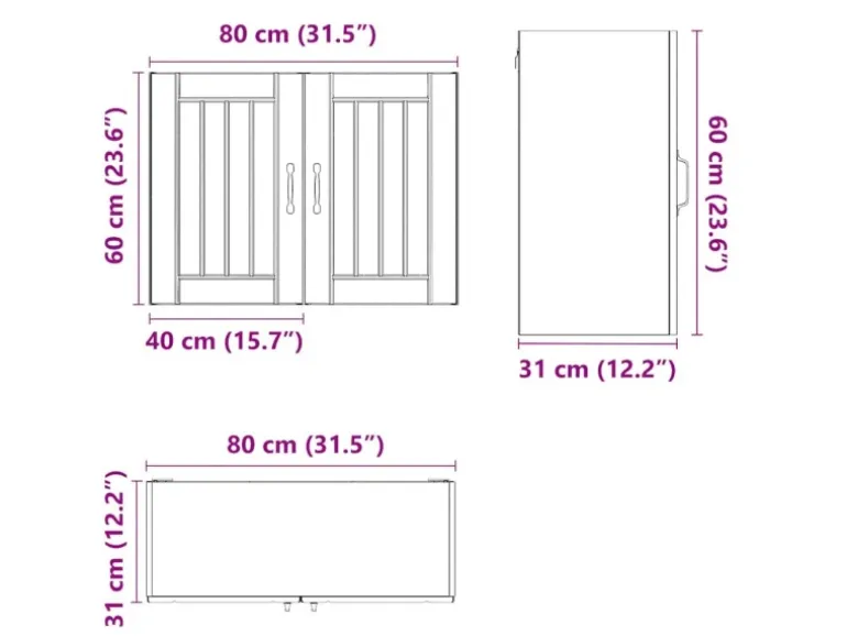 vidaXL Küchen-Hängeschrank Lucca Sonoma-Eiche Holzwerkstoff 853830