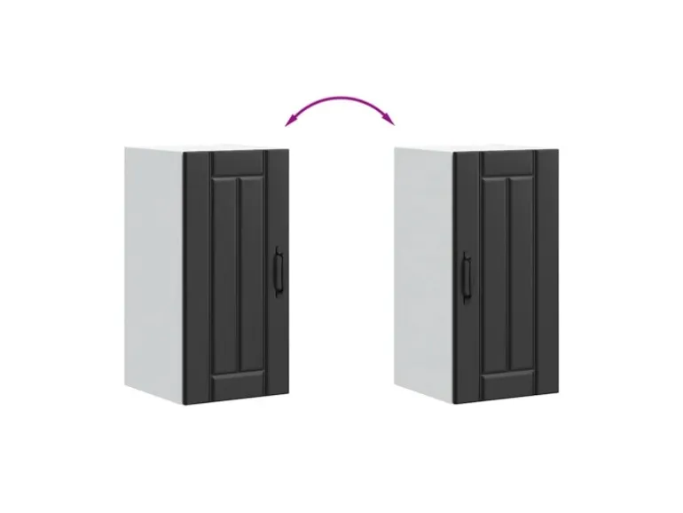 vidaXL Küchen-Hängeschrank Lucca Schwarz Holzwerkstoff 853778