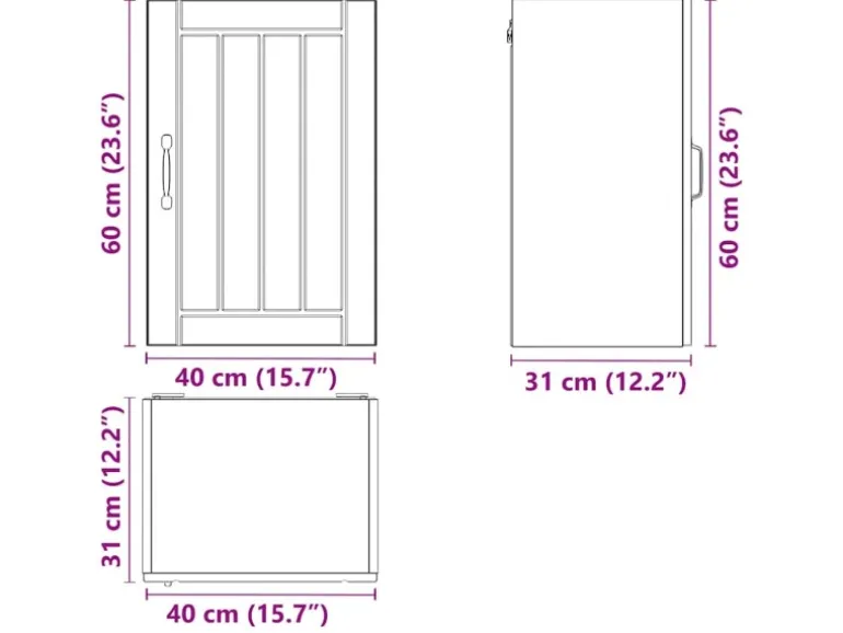 vidaXL Küchen-Hängeschrank Lucca Artisan-Eiche Holzwerkstoff 853796