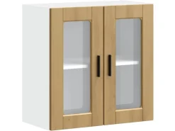 vidaXL Küchen-Hängeschrank mit Glastür Porto Artisan-Eiche 854156