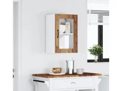 vidaXL Küchen-Hängeschrank mit Glastür Porto Altholz-Optik 854015