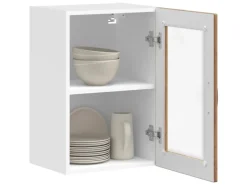 vidaXL Küchen-Hängeschrank mit Glastür Porto Altholz-Optik 854015