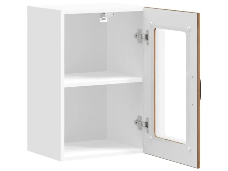 vidaXL Küchen-Hängeschrank mit Glastür Lucca Altholz-Optik 853775
