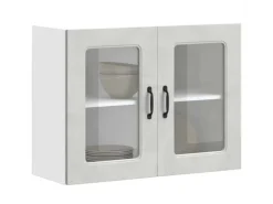 vidaXL Küchen-Hängeschrank mit Glastür Kalmar Betongrau Holzwerkstoff 853611