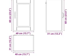 vidaXL Küchen-Hängeschrank Porto Sonoma-Eiche Holzwerkstoff 854030