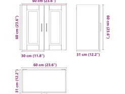 vidaXL Küchen-Hängeschrank Porto Sonoma-Eiche Holzwerkstoff 854060