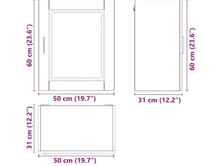 vidaXL Küchen-Hängeschrank Porto Sonoma-Eiche Holzwerkstoff 854043
