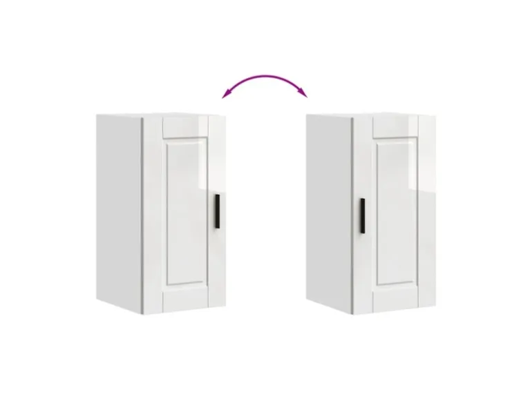 vidaXL Küchen-Hängeschrank Porto Hochglanz-Weiß Holzwerkstoff 854019