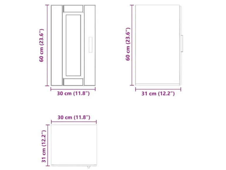 vidaXL Küchen-Hängeschrank Porto Sonoma-Eiche Holzwerkstoff 854020