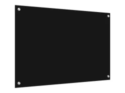 vidaXL Küchenrückwand 2 pcs Schwarz 90 x 60 cm Gehärtetes Glas 3415550