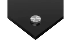 vidaXL Küchenrückwand 2 pcs Schwarz 90 x 60 cm Gehärtetes Glas 3415550