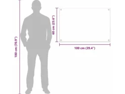 vidaXL Küchenrückwand 2 pcs Schwarz 100 x 60 cm Gehärtetes Glas 3415553